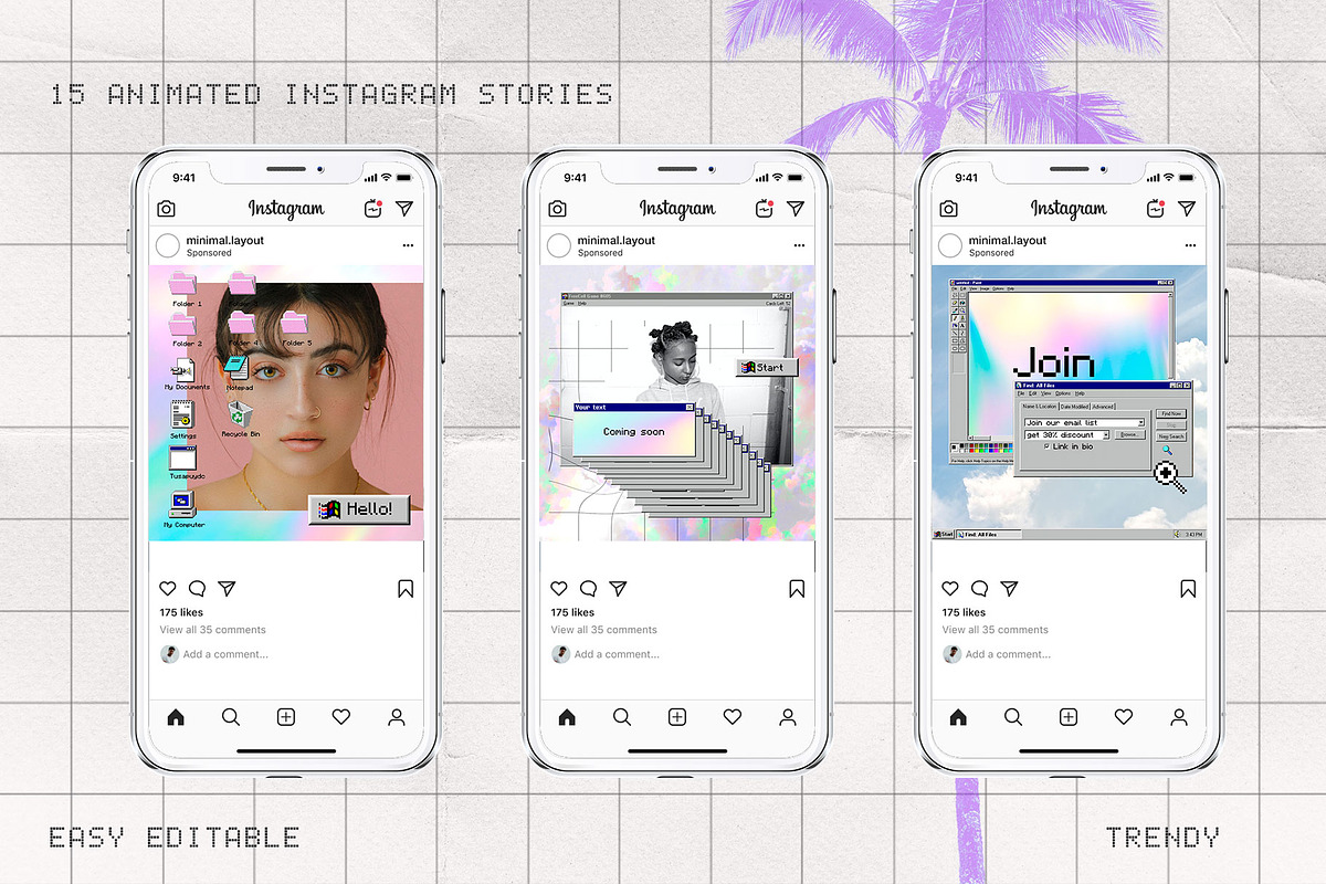 Old Computer Insta template Ps Canva, a Social Media Template by Marie T (Photo 4 of 18)