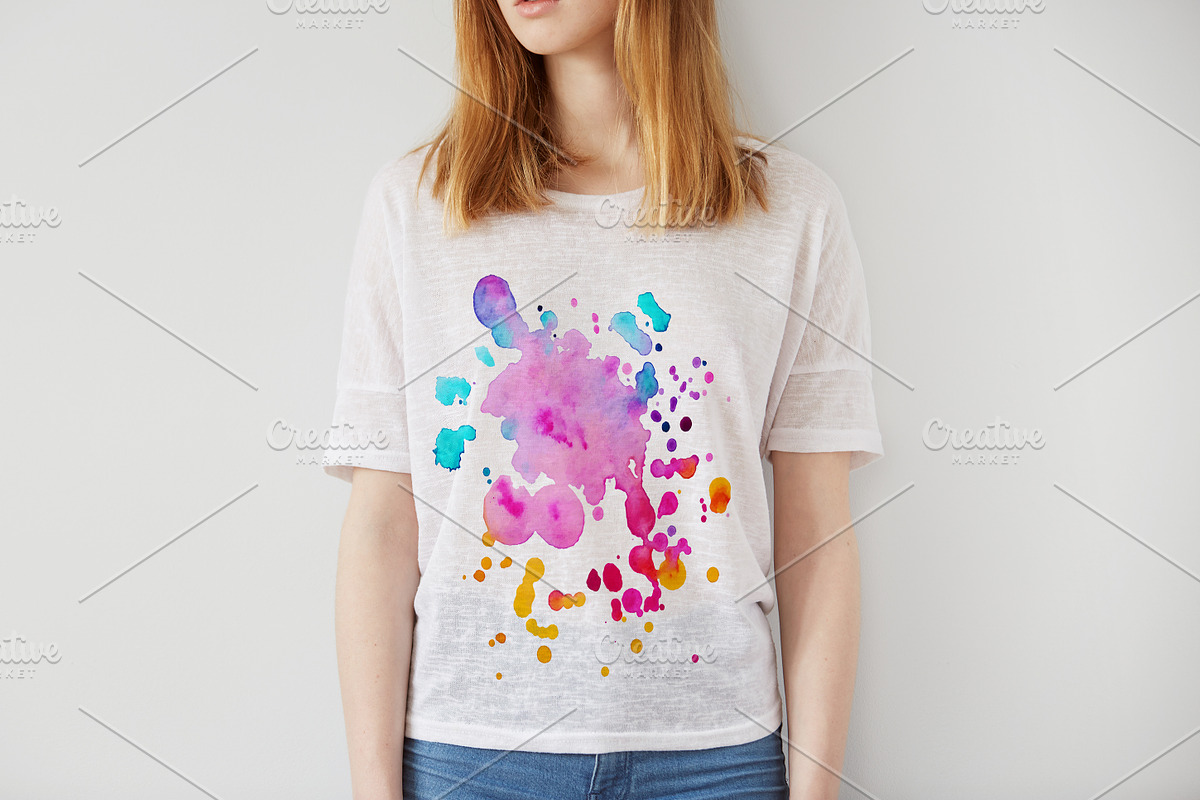 Watercolor splashes clip art, a Templates & Theme by Ksusha shop (Photo 3 of 7)