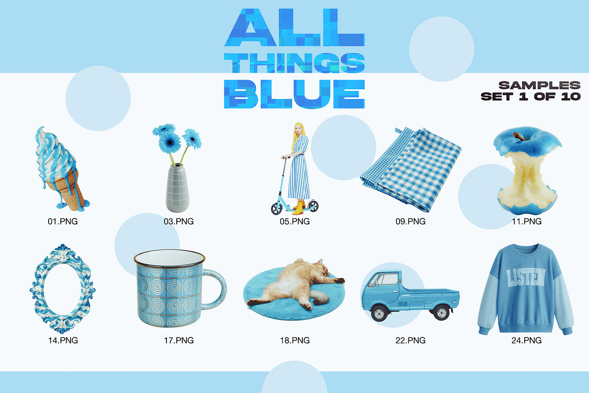 ALL THINGS BLUE: 250 PNG Elements, an Object Graphic by Megan Aili Designs (Photo 3 of 16)