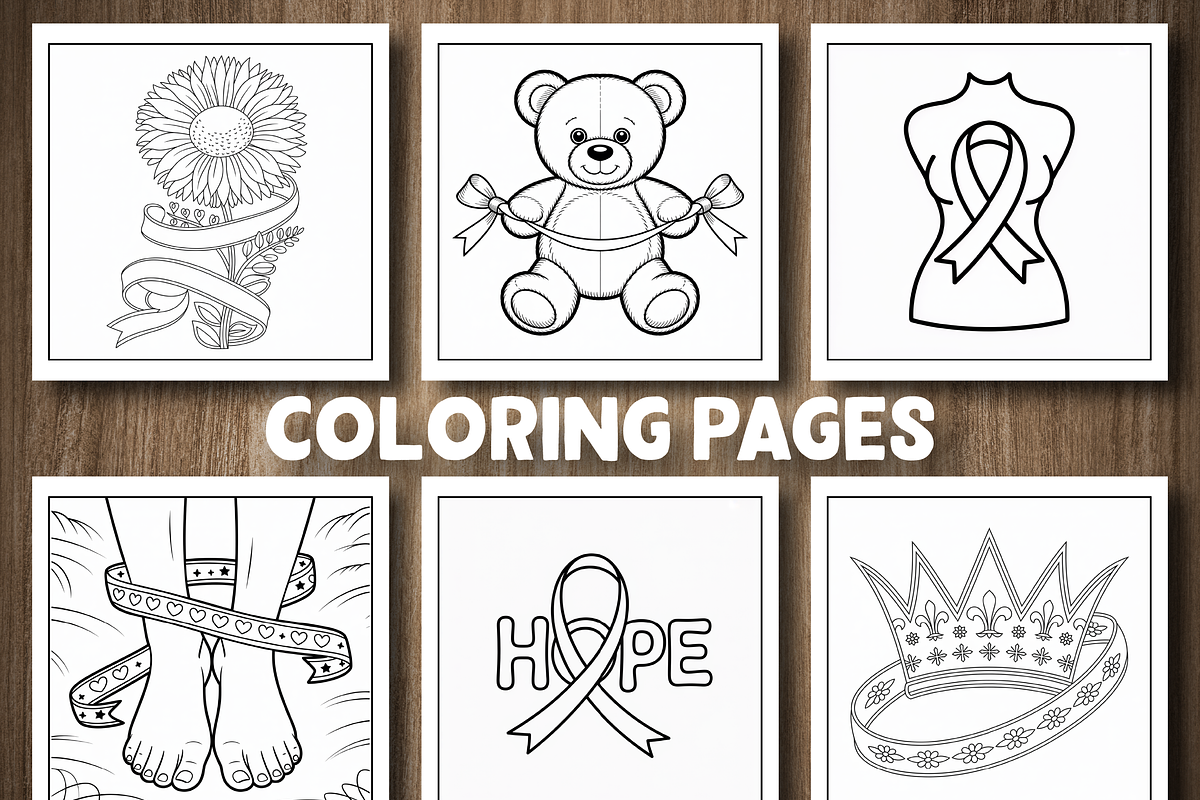 Breast Cancer Coloring Pages, a Person Illustration by Design Station (Photo 3 of 5)