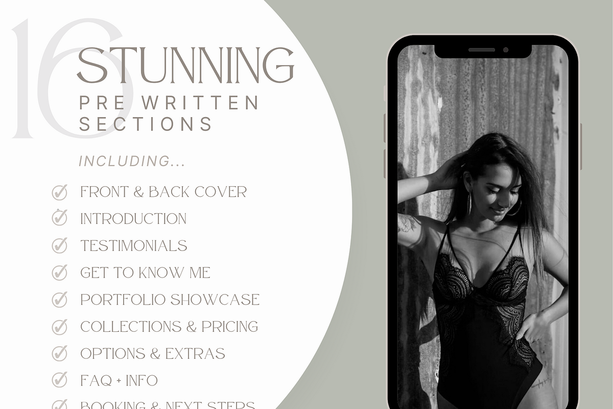 GOLD Boudoir Photography Guide, a Magazine Template by Signature Edits (Photo 2 of 11)