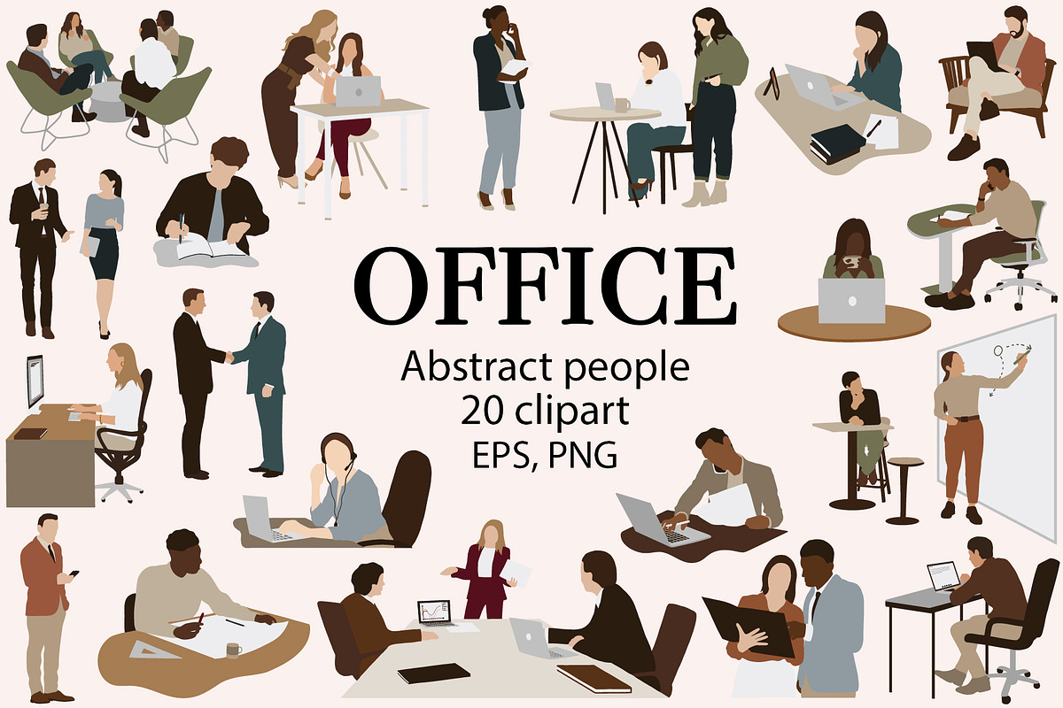 Office people clipart, a Person Illustration by ApetekMarket (Photo 1 of 4)