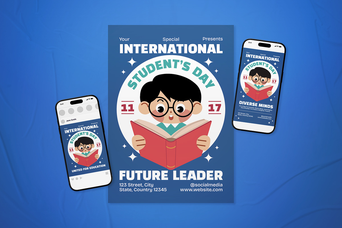 International Student's Day Flyer, a Flyer Template by The Good Store (Photo 1 of 2)