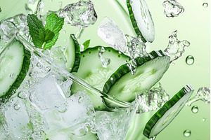 Icy Cucumber and Mint Refresher with, a Food & Drink Photo by Rodica Ciorba
