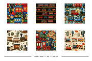 Vintage Toy Train Art Designs, a Pattern Graphic by karenfoleyphoto (Thumbnail 7 of 9)