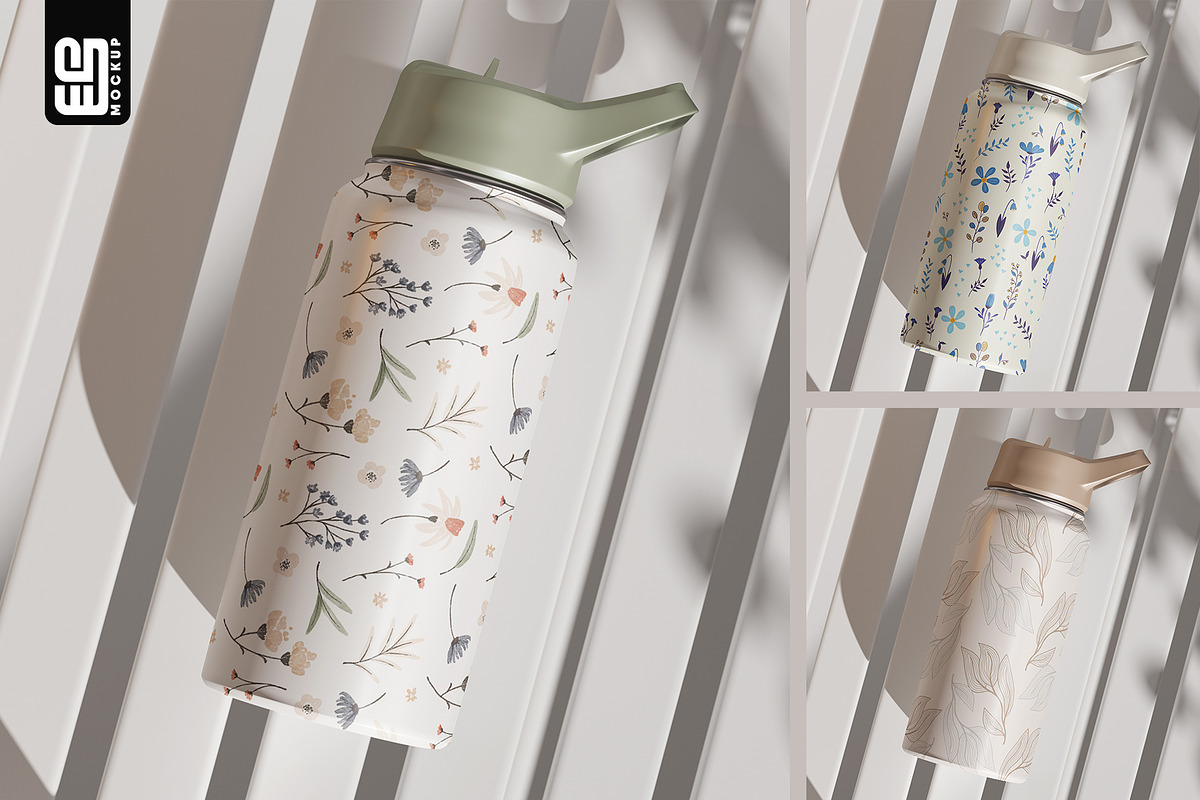 Thermo Flask on Wooden Chair Mockup, a Cups & Container Mockup by SD Mockup (Photo 3 of 4)