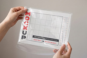 Papers inside Plastic Mockups