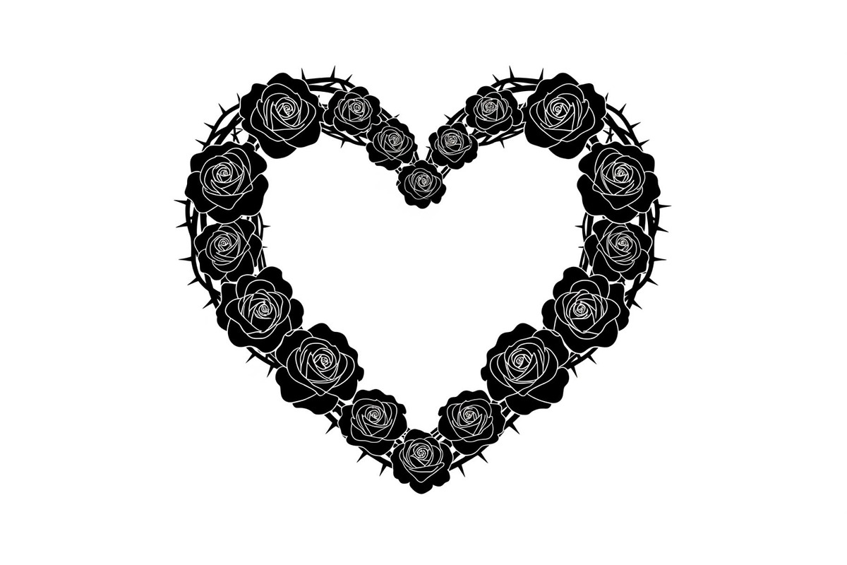 Floral Heart Wreath SVG Bundle, an Illustration by Gaye Art (Photo 25 of 31)