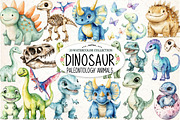 Watercolor Paleontology Dinosaur, an Illustration by Watercolor design (Thumbnail 1 of 4)
