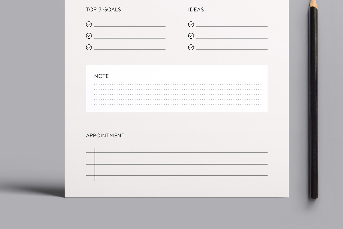 Daily and Weekly Planner Layout, a Stationery Template by MightyDesign (Photo 3 of 8)