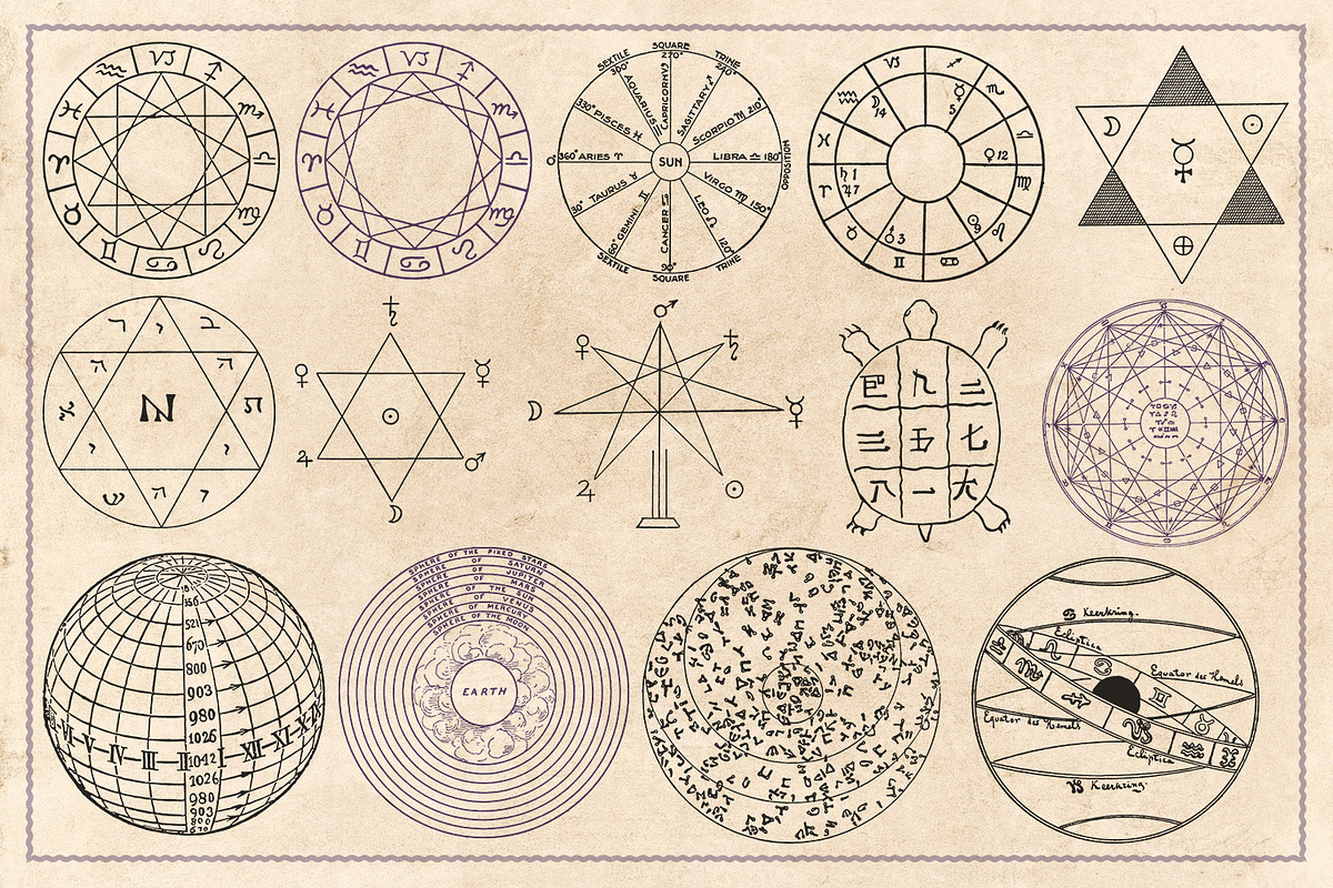 190 Vintage Astrology & Alchemy, an Illustration by Brigantine Designs (Photo 8 of 10)