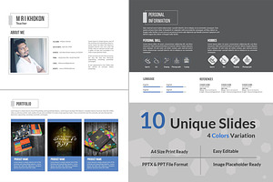 Simple CV ProwerPoint Tamplate