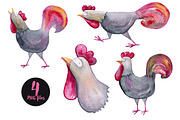 Watercolor Farm Animals Bundle, an Animal Illustration by Bibela (Thumbnail 15 of 16)