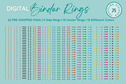22 DIGITAL PLANNER BINDER RINGS, an Object Graphic by Traveling Designer (Thumbnail 1 of 3)
