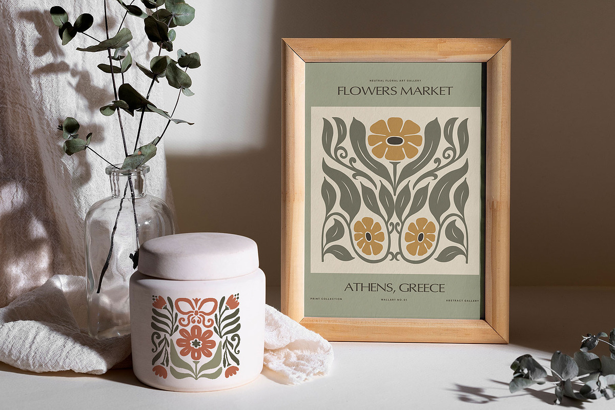Neutral Floral | Wall Art Collection, an Object Graphic by Leleka.Store (Photo 4 of 18)