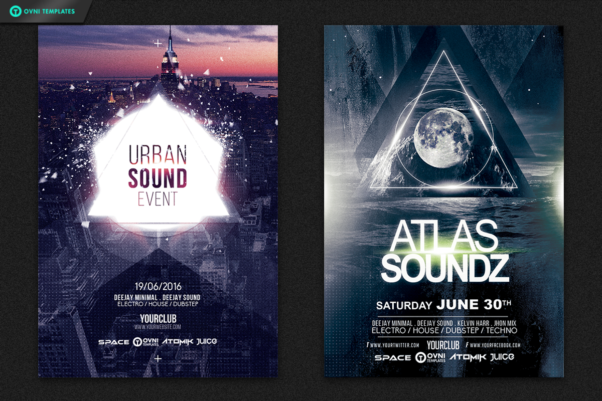 18 MINIMAL Flyer Bundle, a Flyer Template by OVNI-TEMPLATES (Photo 3 of 10)