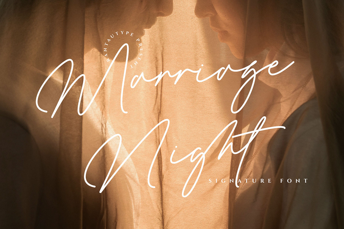Marriage Night Signature Font, a Handwritten Font by RantautypeStudio (Photo 1 of 15)