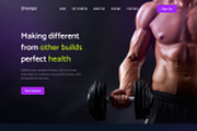 Fitness landing page design, a Landing Page Template by uiwarrior (Thumbnail 2 of 2)