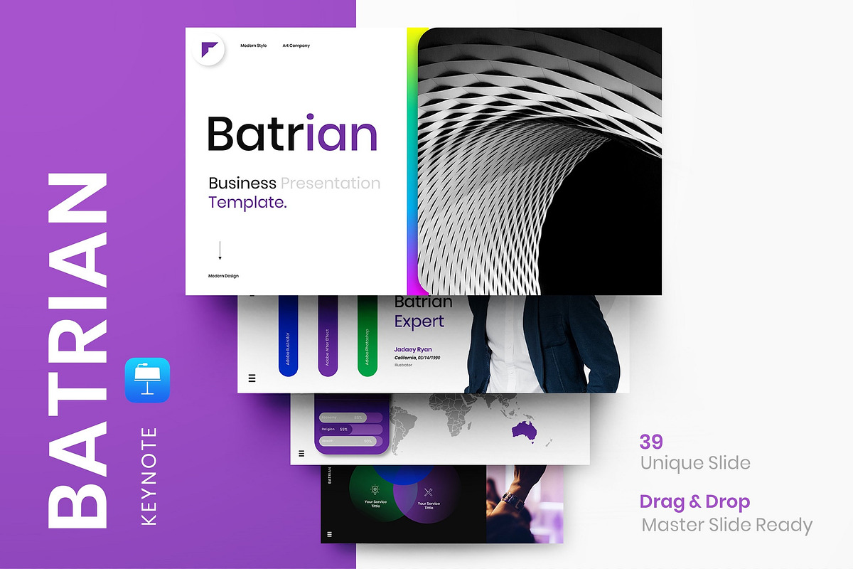 Batrian – Business Keynote Template, a Presentation Template by Dens Creative Studio (Photo 1 of 6)
