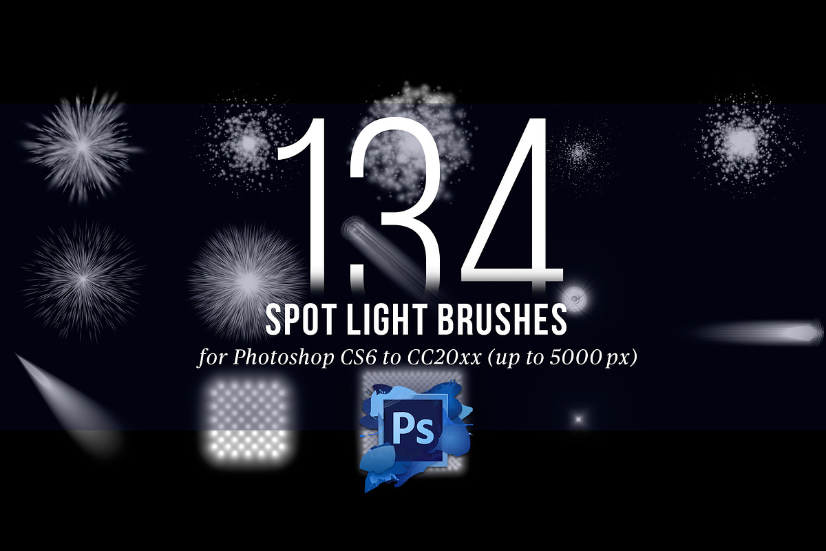 134 Spotlight Brushes for Photoshop, a Brush Add-On by Creative Graphics (Photo 10 of 10)