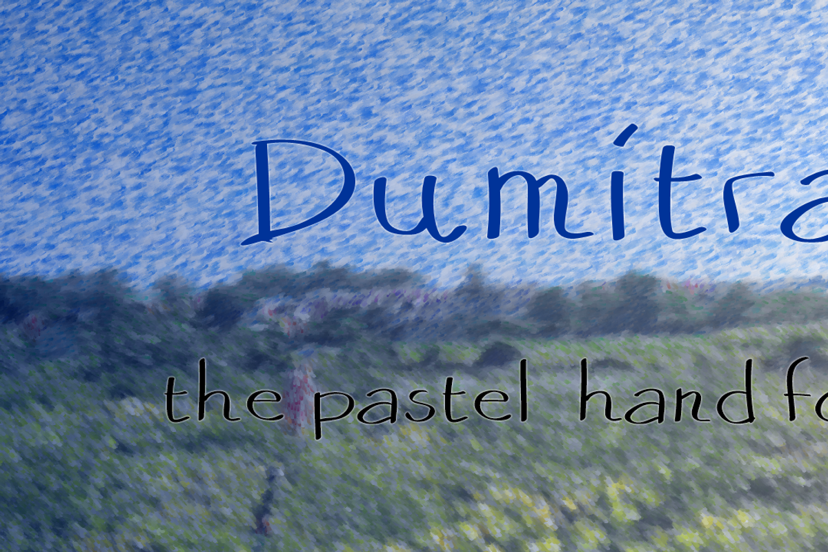 Dumitra, the pastel hand font, a Script Font by Kreativ Font
