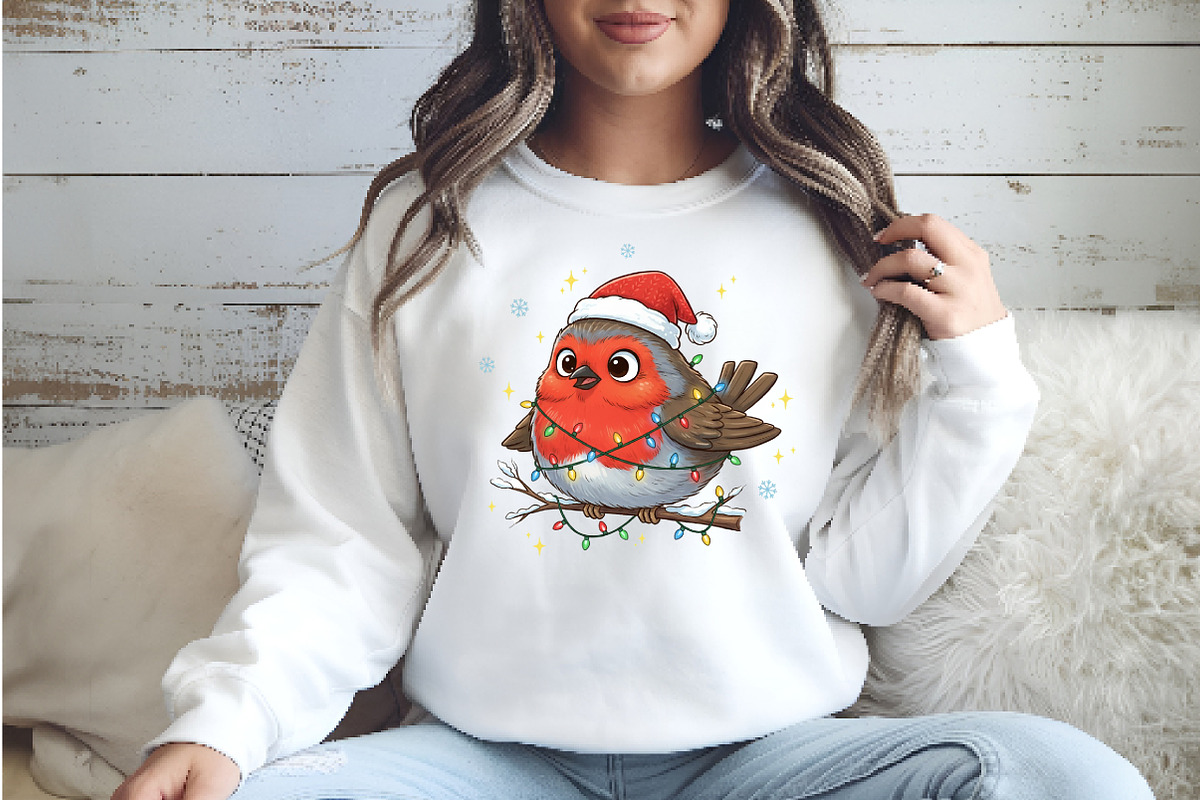 Christmas Robin Bird PNG, an Illustration by Watercolor design (Photo 5 of 6)