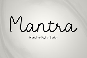 Mantra - lines stylish script font