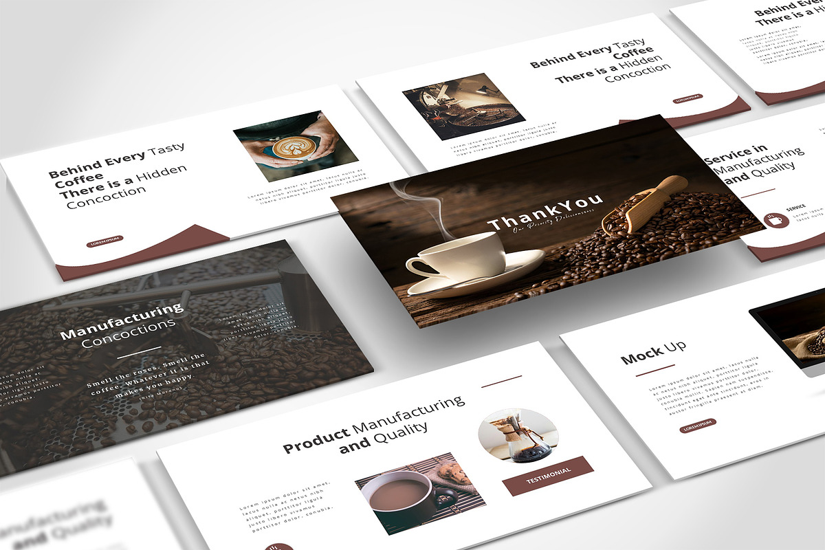 Coffee Shop Portofolio Powerpoint, a Presentation Template by Glowin_studio (Photo 1 of 3)