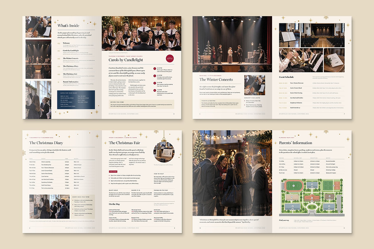 School Christmas Magazine Template, a Brochure Template by BrandPacks (Photo 3 of 5)
