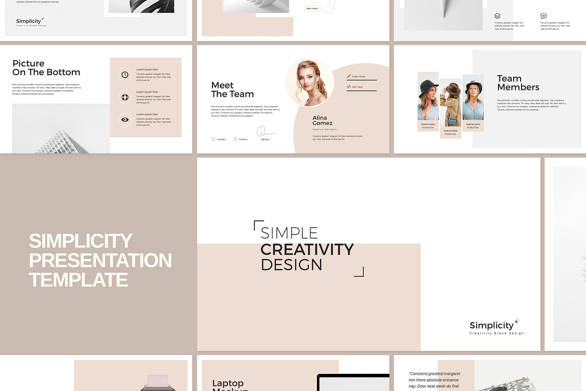 Simplicity PowerPoint Template, a Presentation Template by TemplatesForest