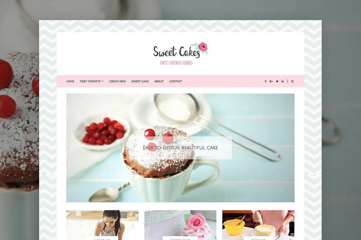 Sweet Cake - Food WordPress Theme, a WordPress Template by EasyBlog Themes (Photo 1 of 4)