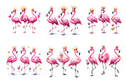 Funny Flamingo Clipart, an Illustration by DreamArtGraphic (Thumbnail 4 of 4)