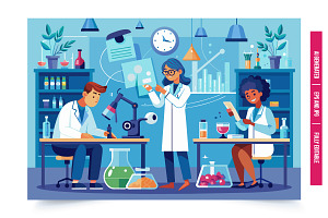 Microscope & Reactions Lab, an Illustration by Tanuart