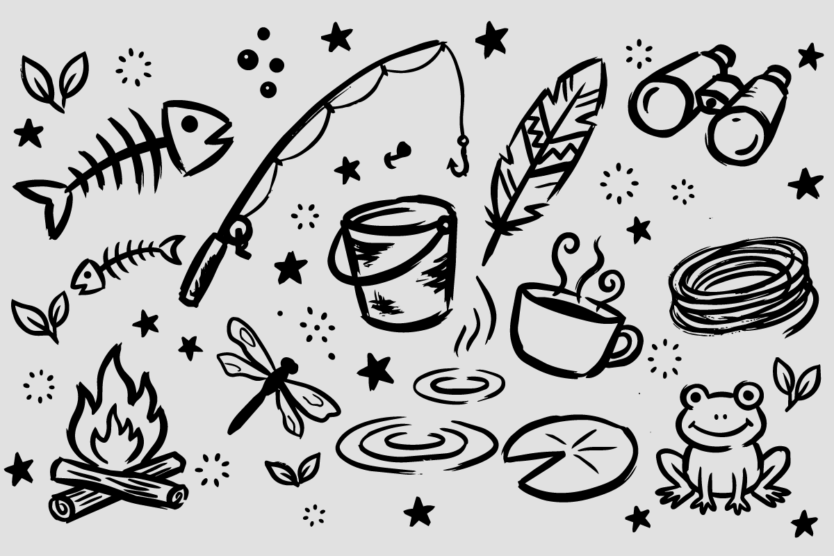 Camping Doodle Illustrations, an Object Illustration by Huza Studio (Photo 8 of 10)