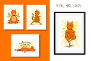 Yoga Cats, an Animal Illustration by Annakniaz (Thumbnail 7 of 9)