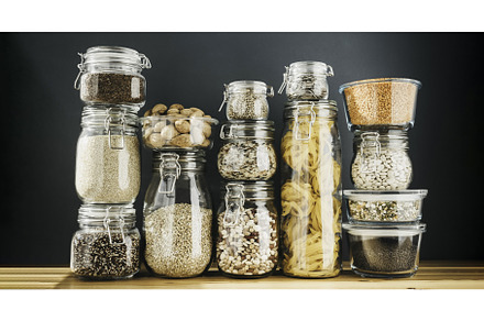 Assortment of uncooked grains, a Food & Drink Photo by Enjoy Photo