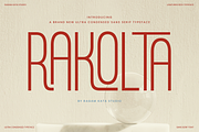 Ultra Condensed Sans Font - Rakolta, a Sans Serif Font by RagamKata (Thumbnail 1 of 10)