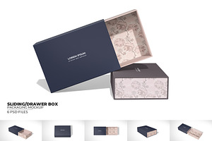 Rectangular Sliding Box Mockup, a Packaging Mockup by Sheikhadesign