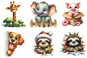 Funny Smiling Animal Peeking Around, an Illustration by DreamArtGraphic (Thumbnail 2 of 4)