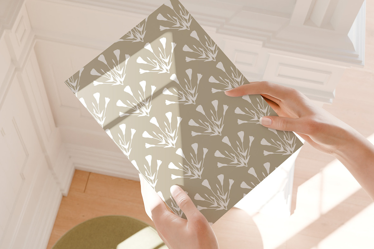 Beige Floral Patterns, a Wallpaper Graphic by Bloomart Studio (Photo 2 of 7)