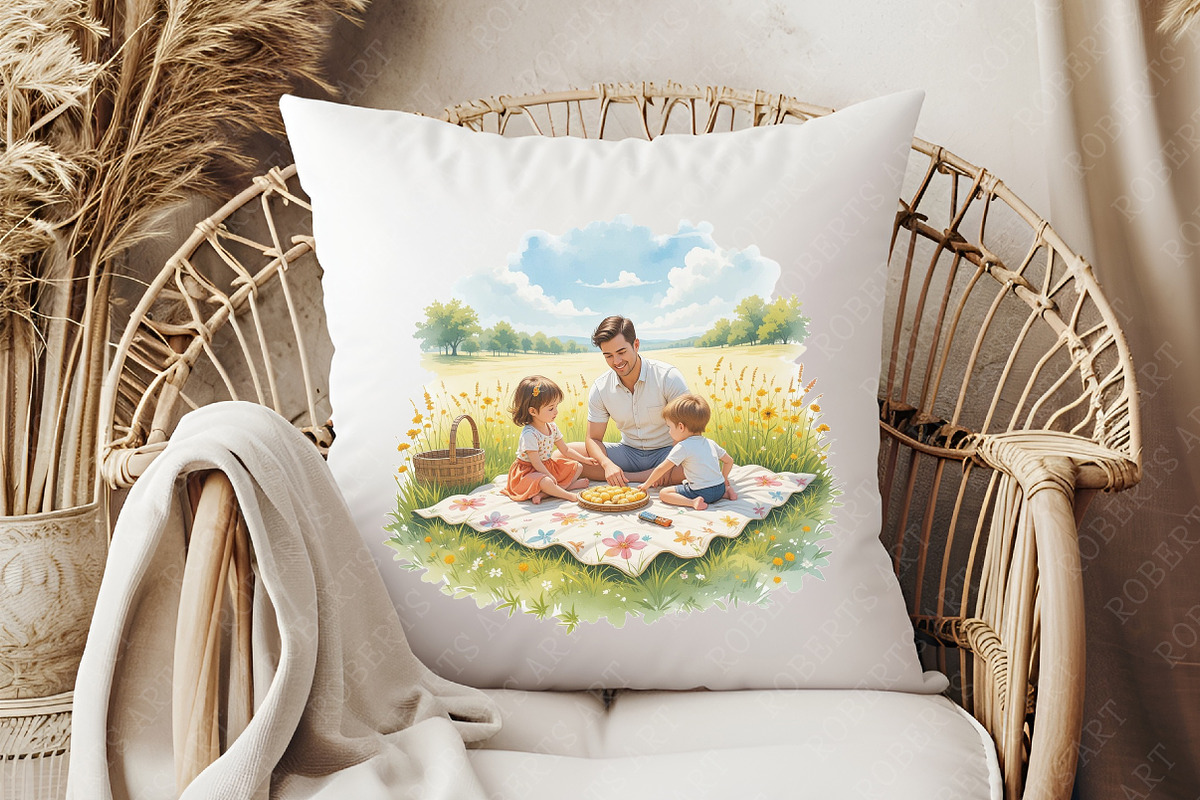 Ivory Spring Family Watercolor Png, an Illustration by RobertsArt (Photo 8 of 8)