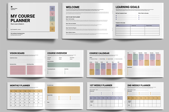 Academic Course Planner Calendar preview 7
