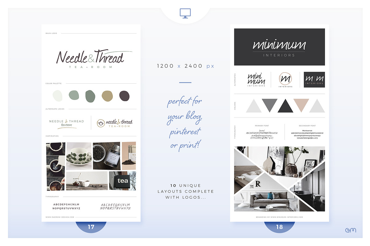 Brand Boards / Style Tiles VOL 2, a Templates & Theme by AM Studio (Photo 8 of 11)