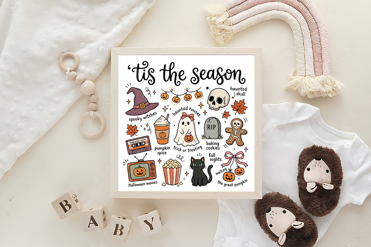 Halloween Tis the Season PNG, a Work Illustration by CraftArtStudio (Photo 4 of 4)