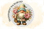 Whimsical Spring Gnome Clipart Bundl, an Illustration by SVGArt (Thumbnail 5 of 7)