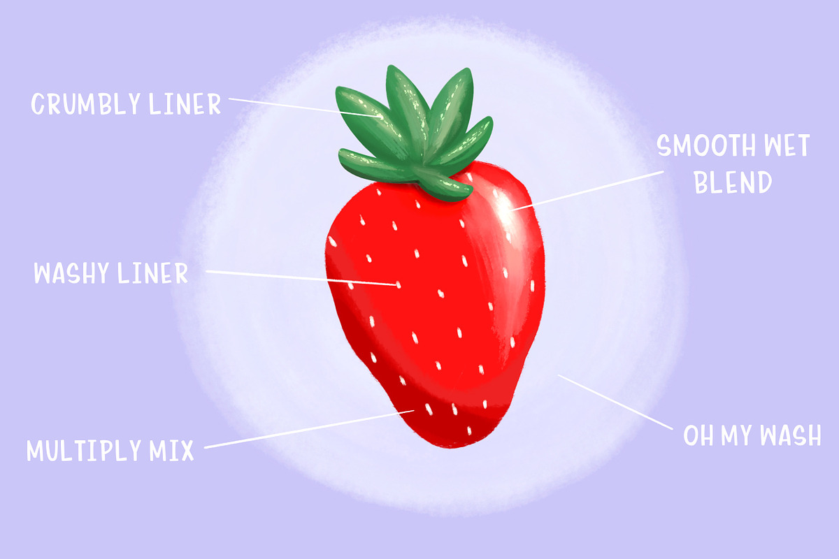 Procreate Brush pack | Gouache brush, a Brush Add-On by Brushed Rose (Photo 5 of 6)