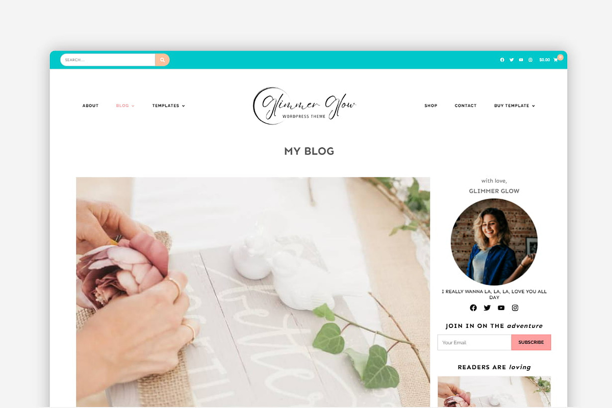 Glimmer Glow - WordPress Blog Theme preview 4