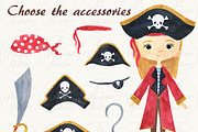 Pirates Watercolor Clipart Set, an Animal Illustration by LeMagiqueBoutique (Thumbnail 5 of 8)