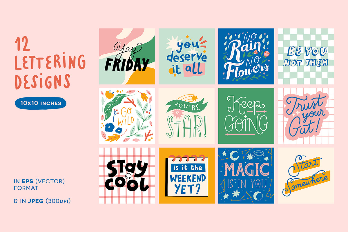 Positive Quotes Pack - Vector, a Background Graphic by Carole Chevalier (Photo 5 of 10)