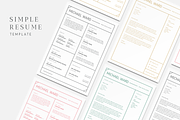 Simple Resume Template, a Resume Template by Wild Ones (Thumbnail 1 of 5)